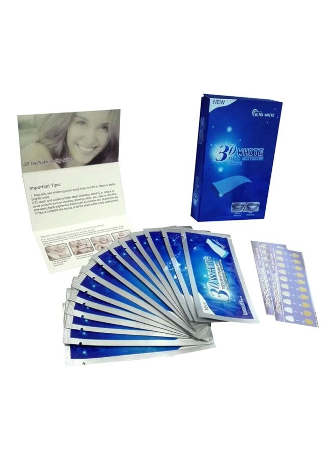 14-Piece 3D White Teeth Whitening Strips Clear - Image 1