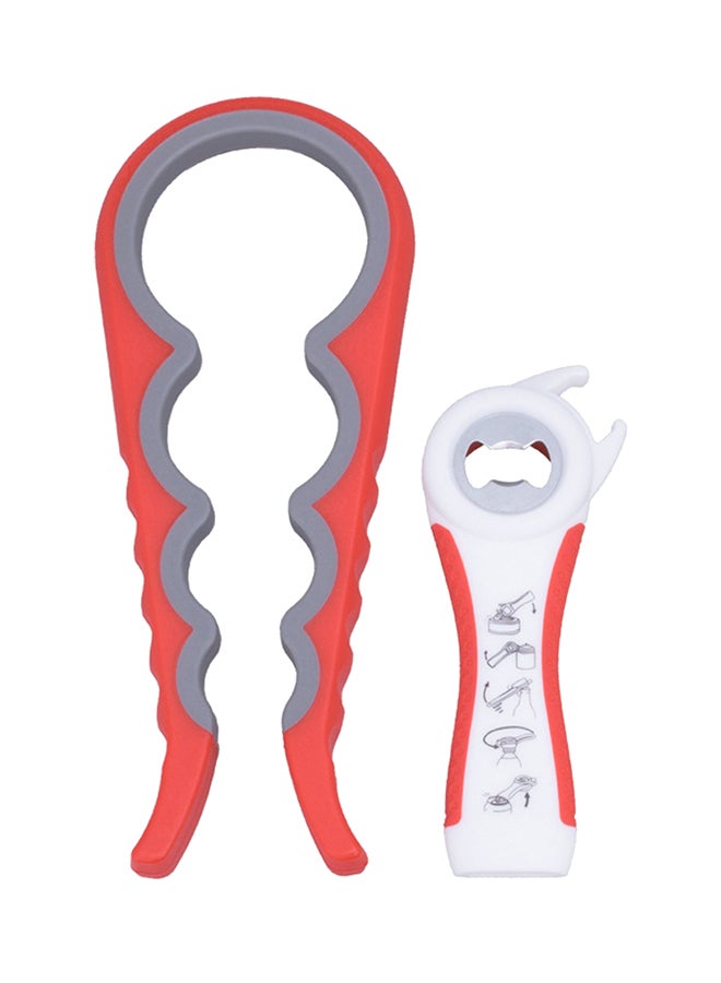 Pack Of 2 Multi Functional Bottle Opener Red/Grey/White 14.5 x 5cm  - Image 1