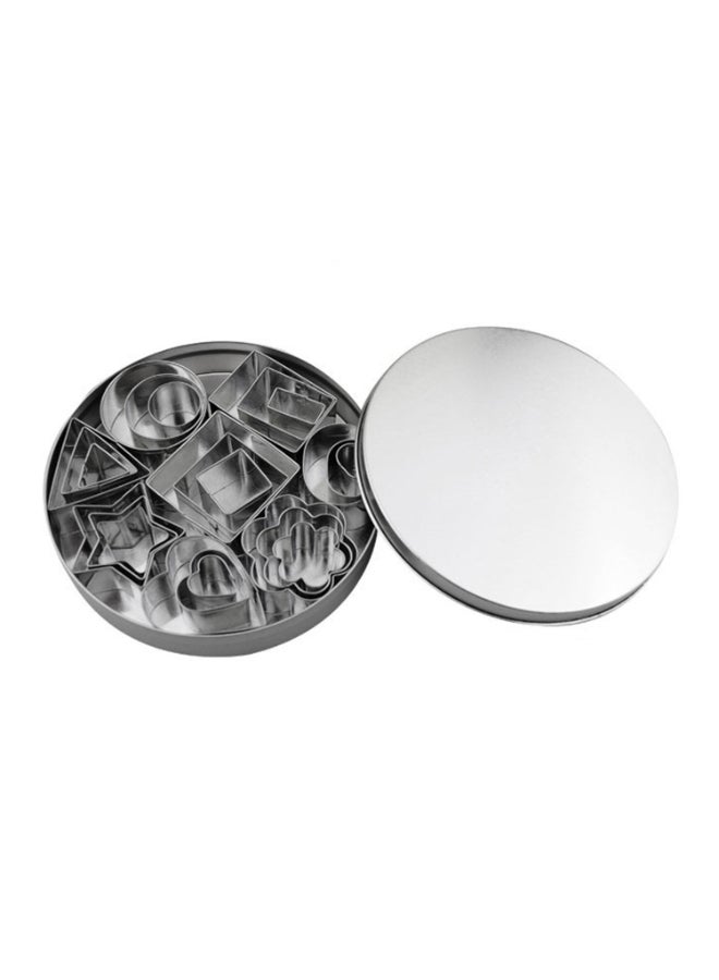 24-Piece Stainless Steel Cookie Cutter Silver - Image 3