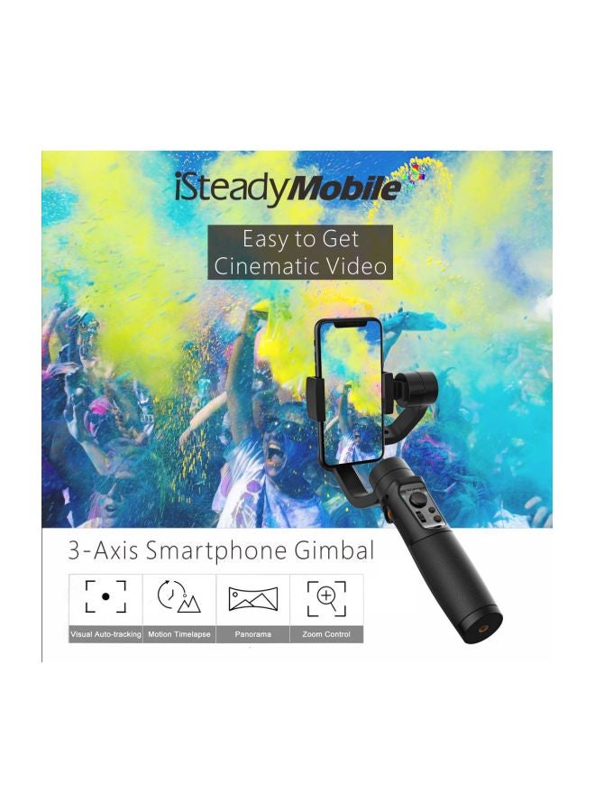 hohem - iSteady Mobile Plus 3-Axis Handheld Gimbal Stabilizer Black - Image 1