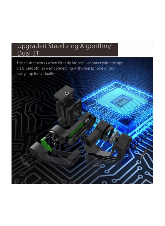 hohem - iSteady Mobile Plus 3-Axis Handheld Gimbal Stabilizer Black - Image 1