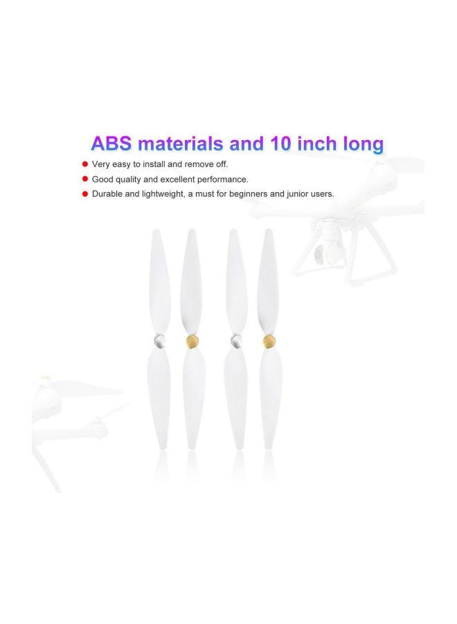 Generic - 4-Piece CW CCW Propeller Set For RC Xiaomi 4K Drone White - Image 1