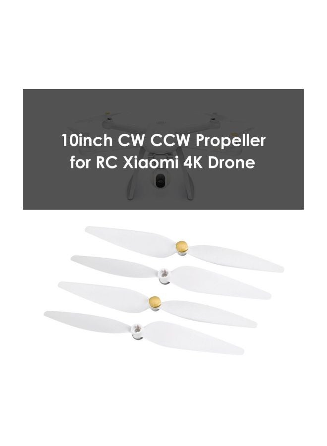 Generic - 4-Piece CW CCW Propeller Set For RC Xiaomi 4K Drone White - Image 1