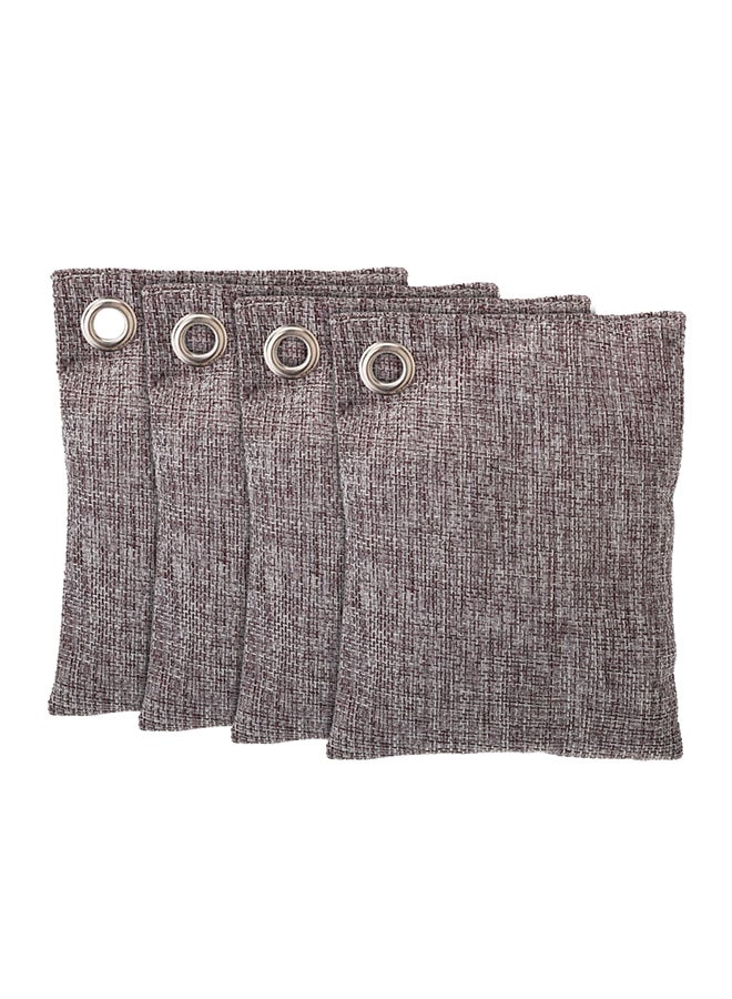 4-Piece Bamboo Charcoal Air Purifier Bag H32350GY-4 Grey - Image 1