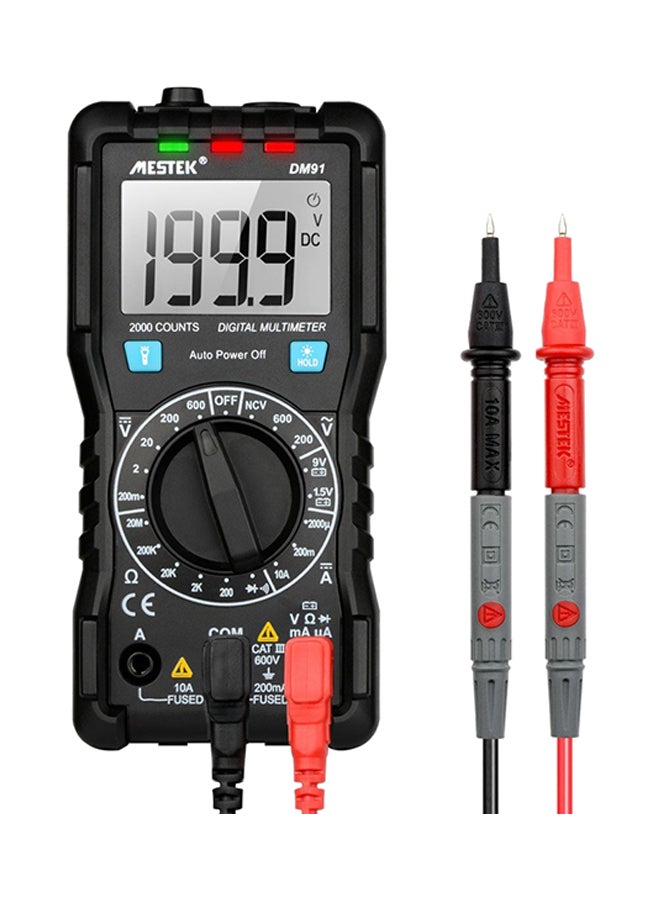 Auto Range Multifunctional Handheld Multimeter Black 15.4cm  - Image 1