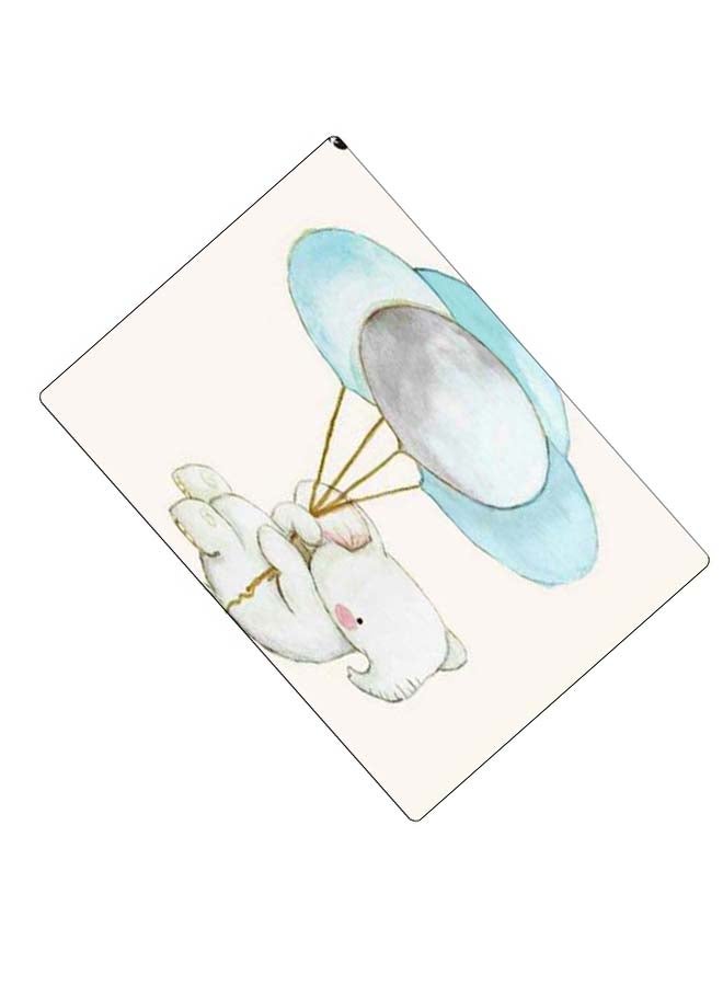 بي بي لوحة ماوس ألعاب بتصميم مضادة للانزلاق وبنمط مطبوع أبيض/أزرق/رمادي - Image 2