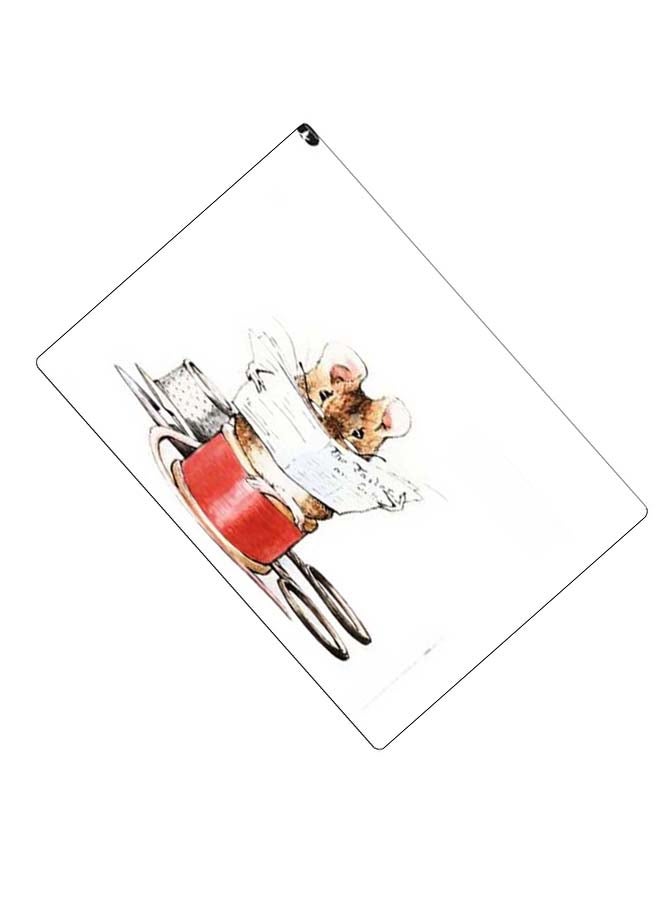 BP Printed Anti-Slip Gaming Mouse Pad White/Brown/Red - Image 2