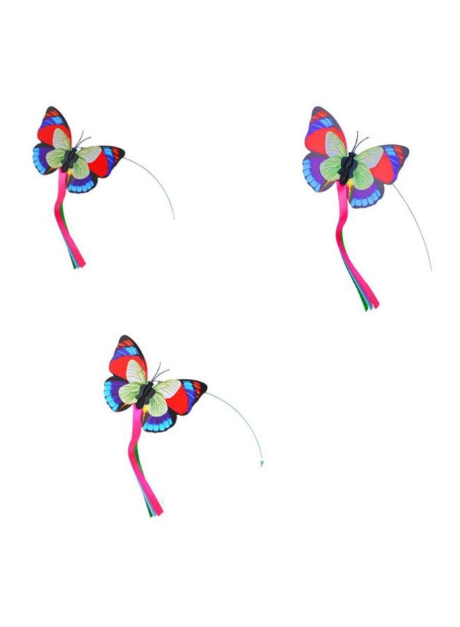 Electric Rotating Butterfly Cat Toy Multicolour 1.2x1.2x0.6inch