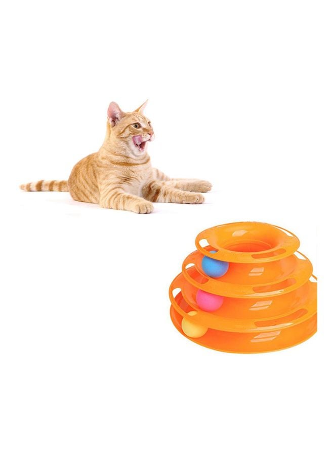 Three Layer Carousel Cat Toy Orange 25x13centimeter - Image 3