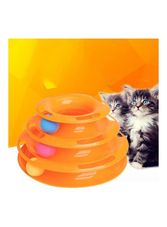 Three Layer Carousel Cat Toy Orange 25x13centimeter - Image 2