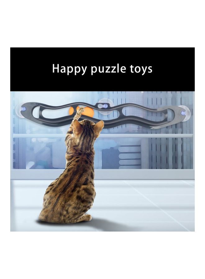 Plastic Track Toy Ball Black/Orange - Image 3