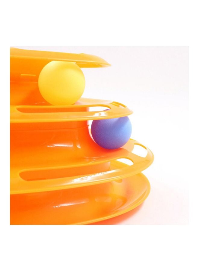 Three Layer Carousel Cat Toy Orange/Blue/Pink - Image 3