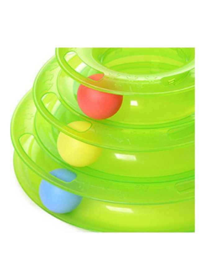 Three-Layer Carousel Cat Toy Green/Red/Blue - Image 2