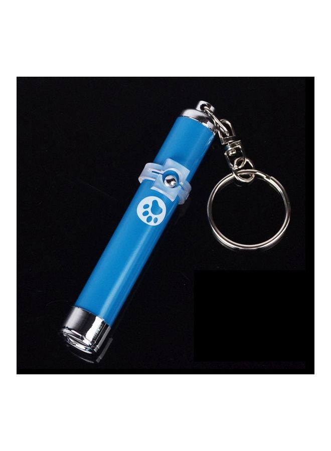 Plastic Laser Light Teasing Stick With Infrared Aluminum Tube Head Blue/Silver - Image 2