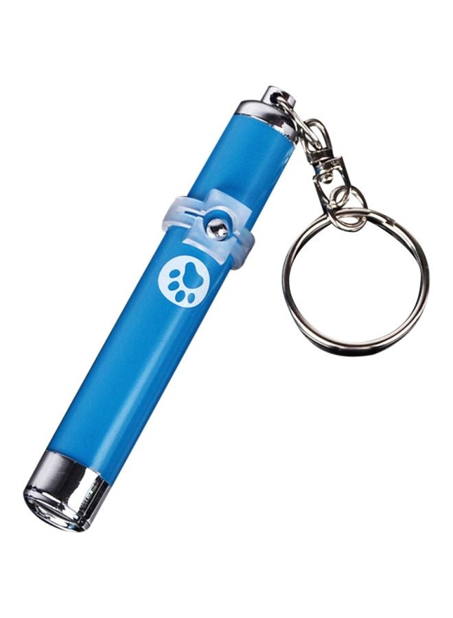 Plastic Laser Light Teasing Stick With Infrared Aluminum Tube Head Blue/Silver - Image 1