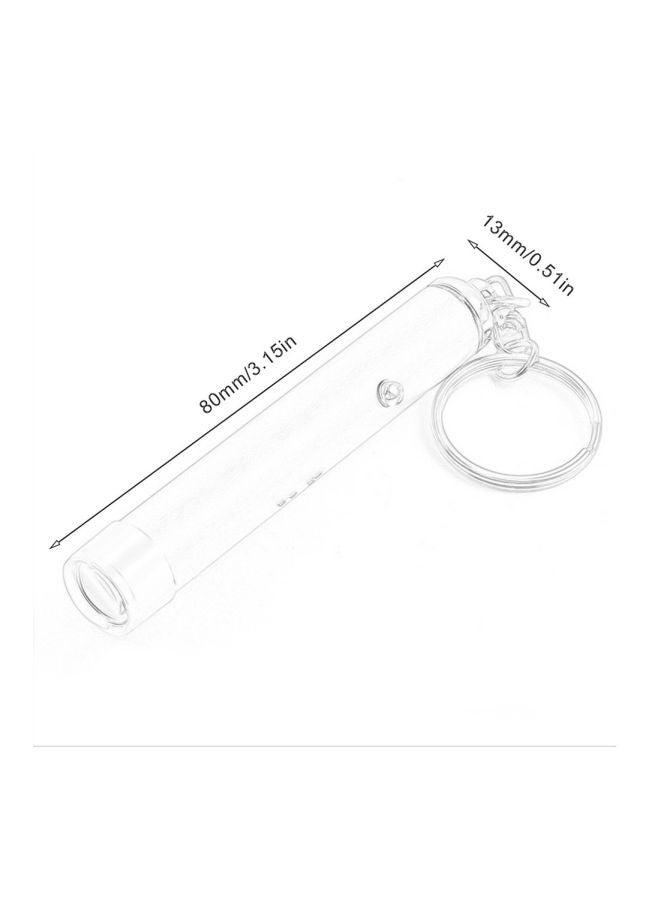 Plastic Laser Light Teasing Stick With Infrared Aluminum Tube Head Blue/Silver - Image 3