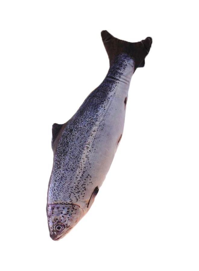 لعبة عصا محشوة على شكل سمكة النعناع أسود/ فضي 20سم