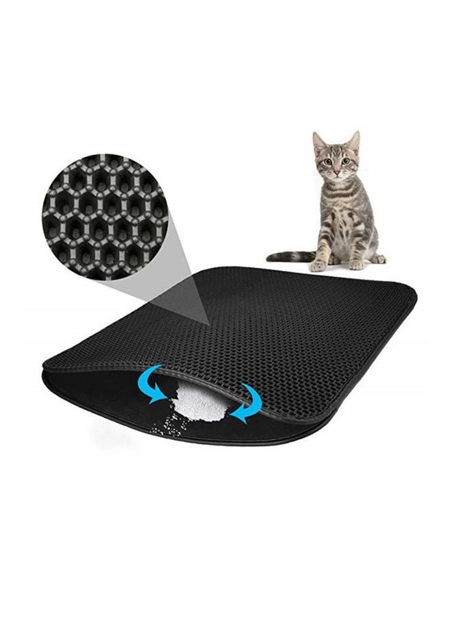 Non-Slip Double-Layer Mat Black 40x50cm - Image 2