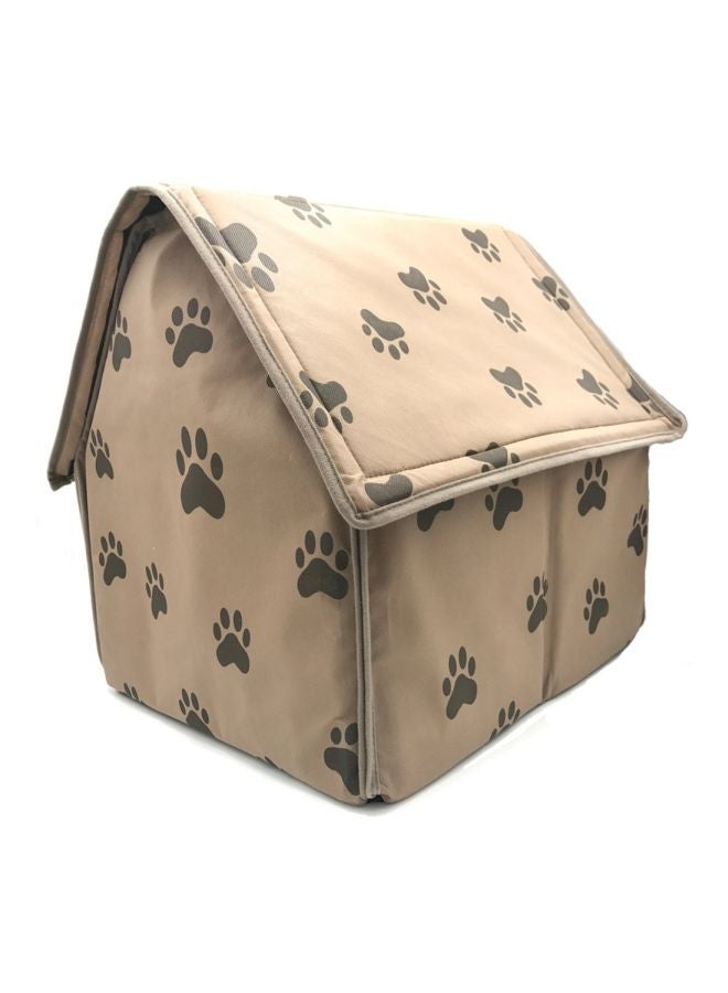 Paw Print Portable Dog Sleeping House Brown - Image 4