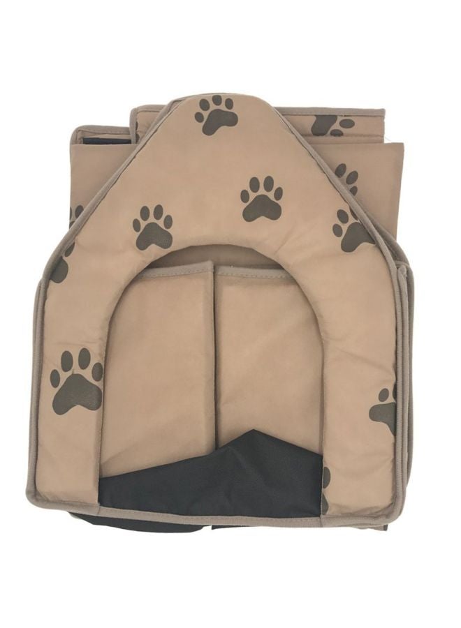 Paw Print Portable Dog Sleeping House Brown - Image 5