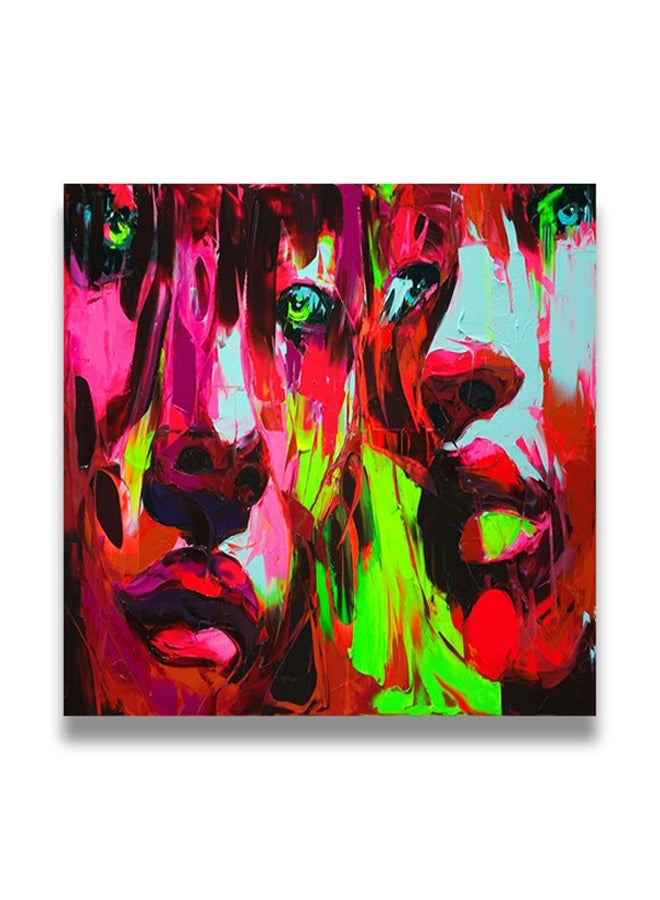 لوحة فنية من مادة MDF للزينة متعدد الألوان 30 x 30سم