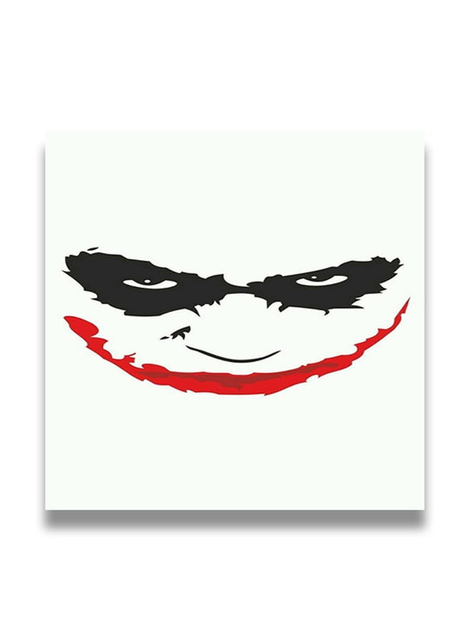 Decorative MDF Wall Art Painting Black/White/Red 30 x 30cm