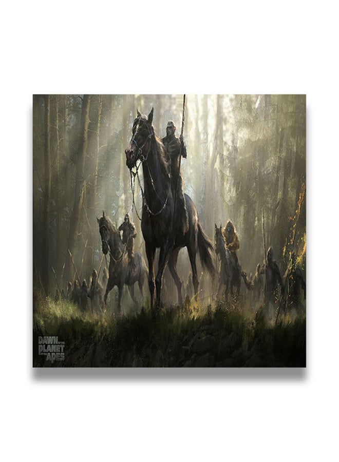 Decorative MDF Wall Art Painting Multicolour 30 x 30cm
