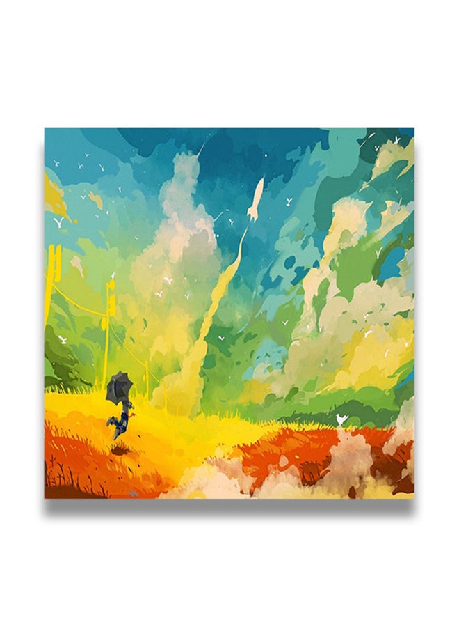لوحة فنية من مادة MDF للزينة متعدد الألوان 30 x 30سم