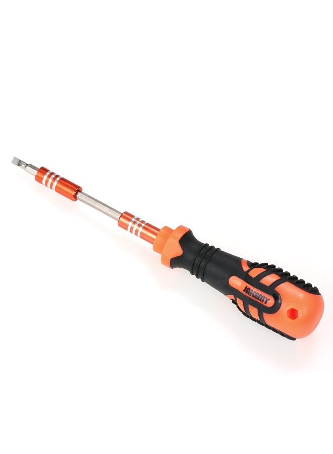 JAKEMY 33-In-1 Precision Magnetic Screw-Driver With Bits Orange/Black - Image 3