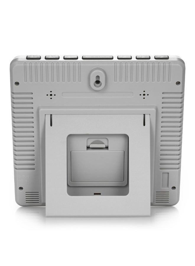 مقياس رطوبة رقمي لاسلكي مزود بشاشة LCD للأماكن الداخلية/ الخارجية أبيض - Image 4