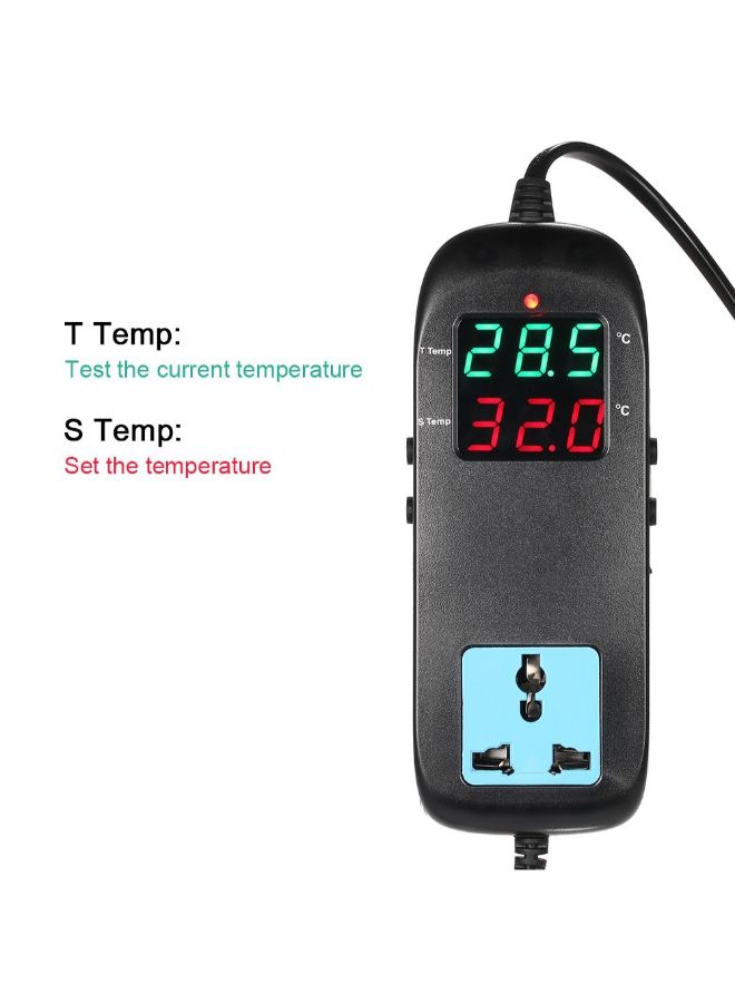 LED Digital Display Thermostat Controller Black 15.5 x 6cm  - Image 5