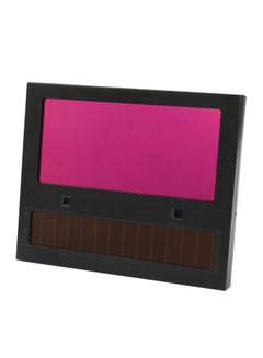 Solar Powered Helmet Dimming Visor Filter Black/Pink 18cm