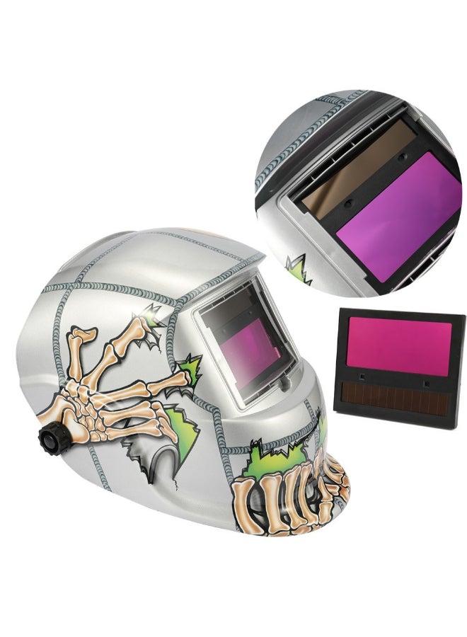 Generic - Solar Powered Helmet Dimming Visor Filter Black/Pink 18cm - Image 1
