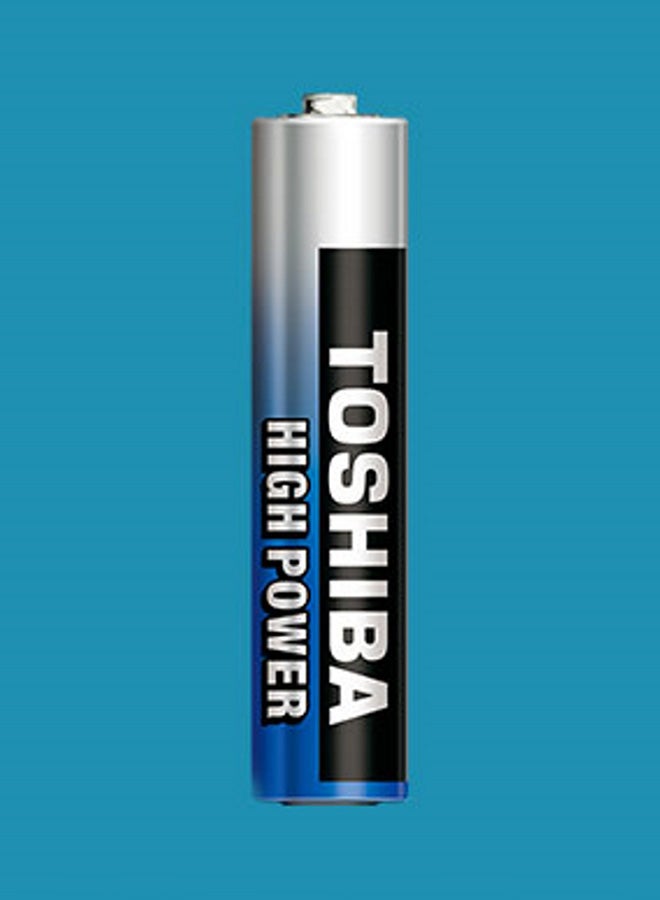 Toshiba 4-Piece High Power Alkaline AAA Battery Pack Black/Silver/Blue  - Image 2
