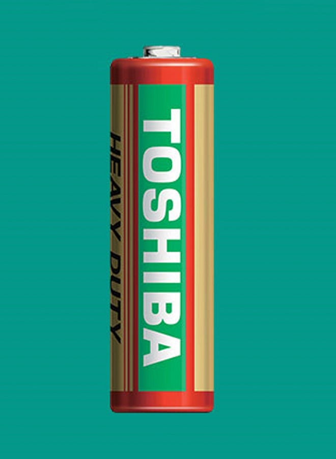 Toshiba 4 Piece Heavy Duty AA Battery Pack Green/red/white - Image 2