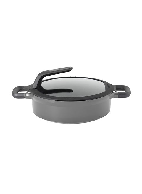 Covered Stay-Cool Saute Pan With Double Handle Grey/Black 26cm