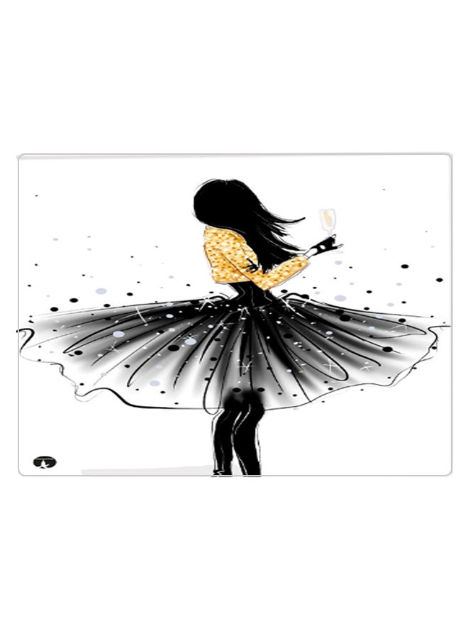 BP Printed Anti-Slip Gaming Mouse Pad White/Black/Gold - Image 1