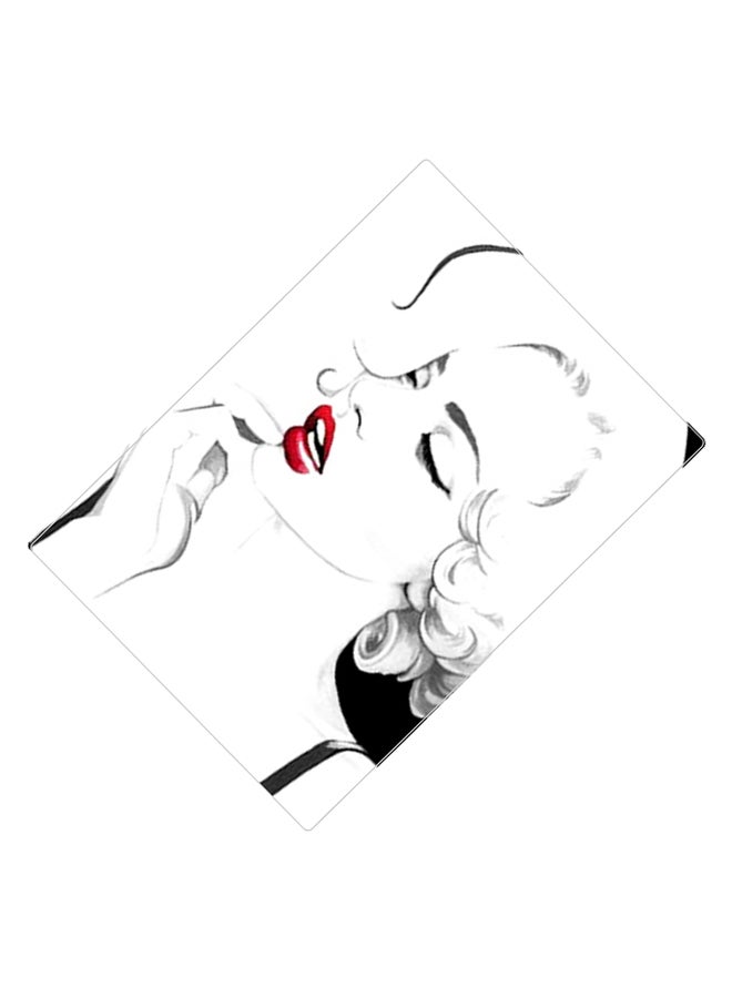 بي بي لوحة ماوس ألعاب بتصميم مضادة للانزلاق وبنمط مطبوع أسود / أبيض / أحمر - Image 2