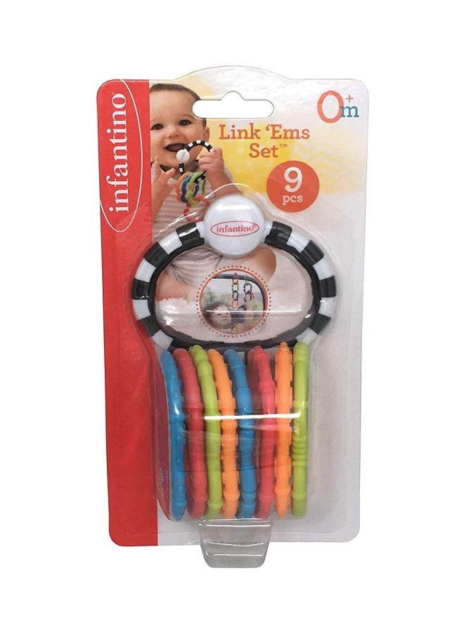 infantino - 9-Piece Link EMS Teether Set, 0+ M - Multicolour - Image 1