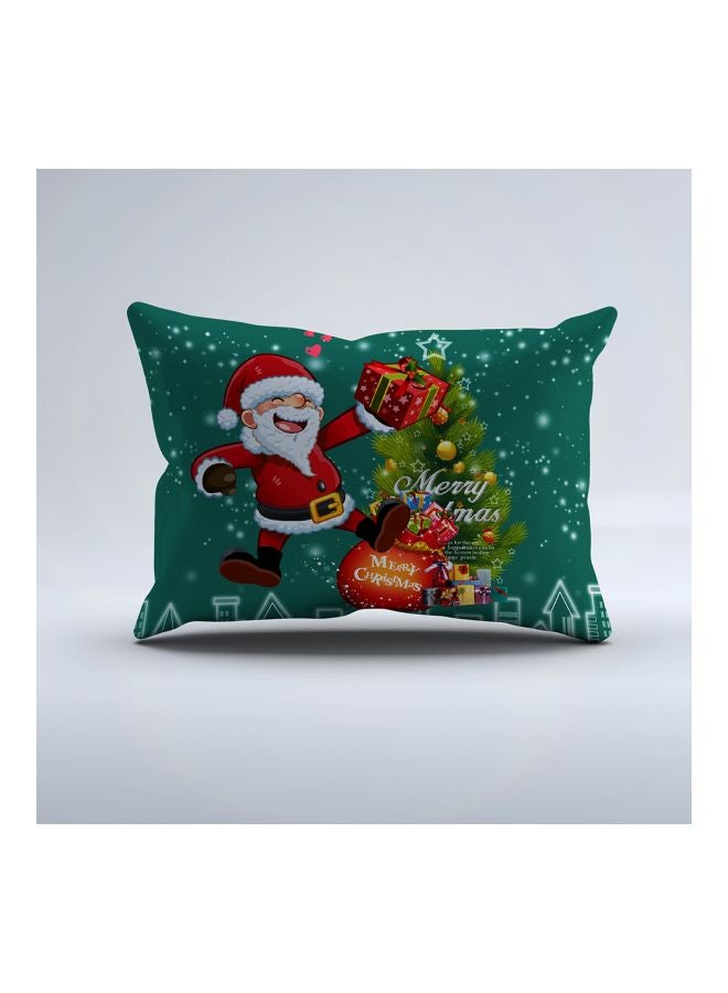 4-Piece 3D Christmas Printed Duvet Cover Set Polyester Green/Red/White - Image 3