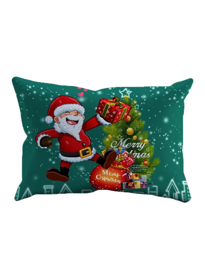 4-Piece 3D Christmas Printed Duvet Cover Set Polyester Green/Red/White - Image 5