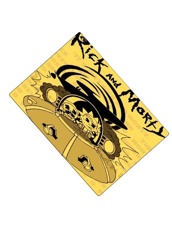 BP Printed Anti-Slip Gaming Mouse Pad Yellow/Black - Image 2