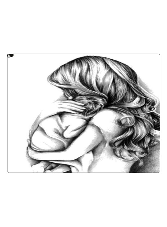 BP Printed Anti-Slip Gaming Mouse Pad Black/White - Image 1