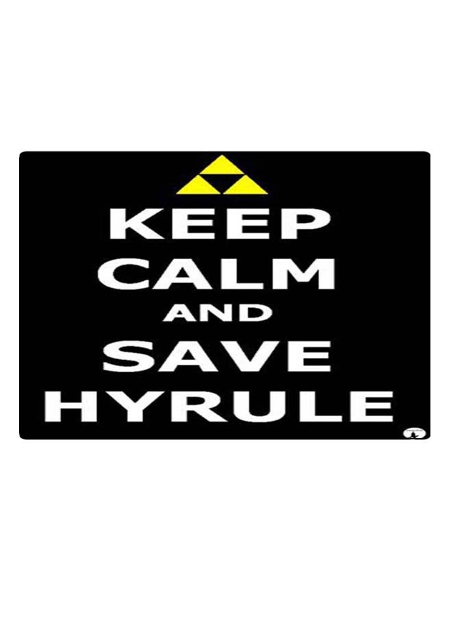 BP Printed Anti-Slip Gaming Mouse Pad White/Black/Yellow - Image 1