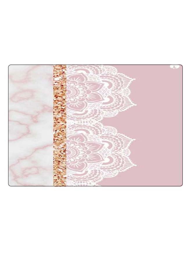 BP Printed Anti-Slip Gaming Mouse Pad Pink/White/Gold - Image 1