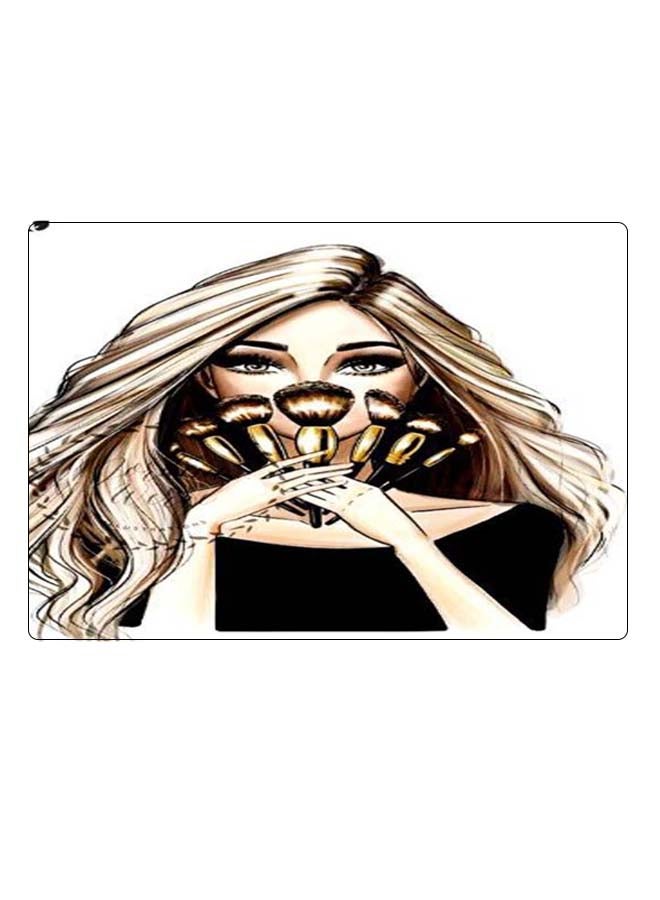 BP Printed Anti-Slip Gaming Mouse Pad Black/Beige/White - Image 1