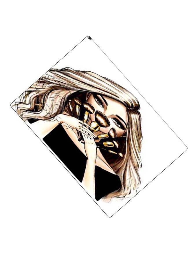 BP Printed Anti-Slip Gaming Mouse Pad Black/Beige/White - Image 2