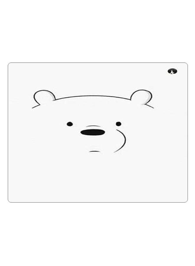 BP Printed Anti-Slip Gaming Mouse Pad White/Black - Image 1