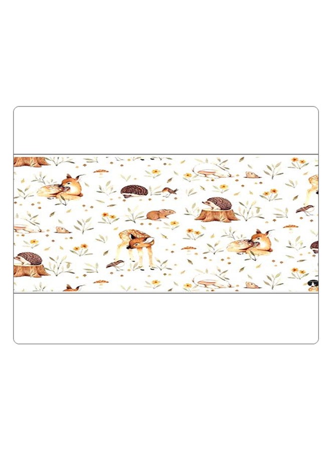 BP Printed Anti-Slip Gaming Mouse Pad White/Brown/Grey - Image 1