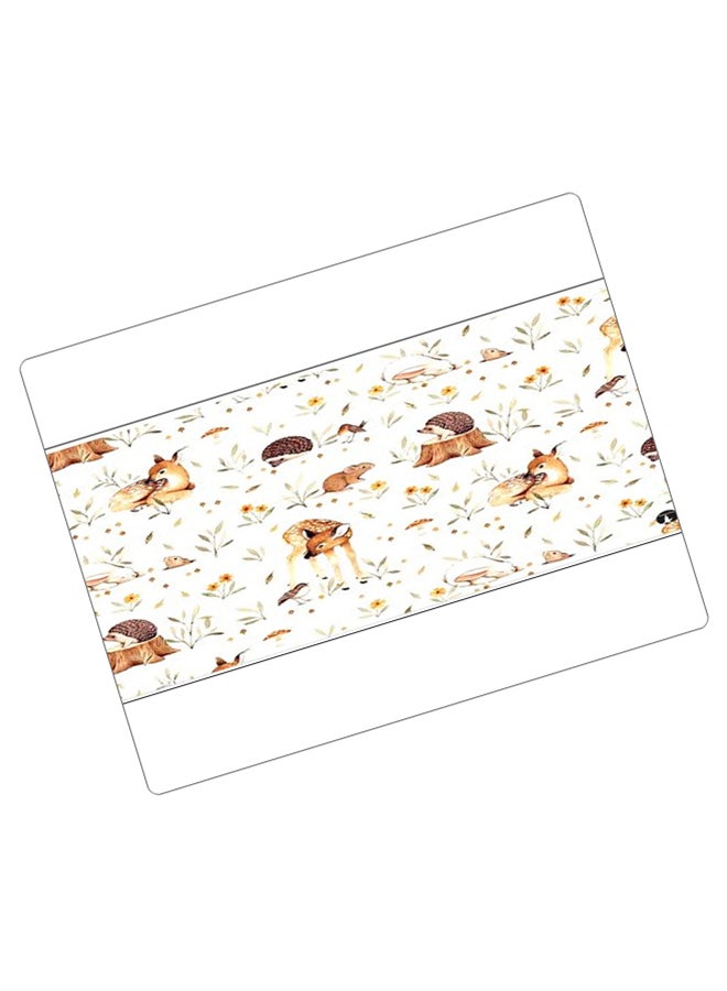 BP Printed Anti-Slip Gaming Mouse Pad White/Brown/Grey - Image 2